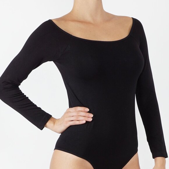 Bodysuit with long sleeves and off shoulder design - Picture 1 of 5